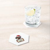 Funny Dachshund Christmas Dear Santa I Can Explain Kartonnen Onderzetters (Insitu)