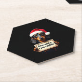 Funny Dachshund Christmas Dear Santa I Can Explain Kartonnen Onderzetters (Schuin)