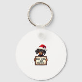 Funny Dachshund Christmas Dear Santa I Can Explain Sleutelhanger (Voorkant)