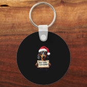 Funny Dachshund Christmas Dear Santa I Can Explain Sleutelhanger (Voorkant)