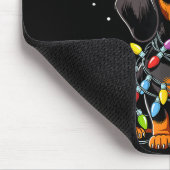 Funny Dachshund Christmas Lights Santa Hat Xmas  Muismat (Hoek)