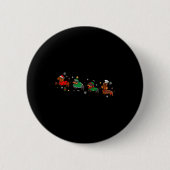 Funny Dachshund Christmas Parade  Ronde Button 5,7 Cm (Voorkant)