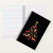 Funny Dachshund Christmas Tree Notitieboek (Binnen)