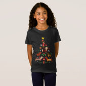 Funny Dachshund Christmas Tree T-shirt (Voorkant volledig)