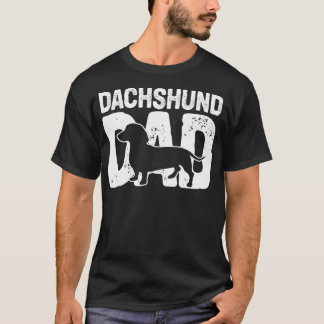 Funny Dachshund Dad Hondenliefhebber Dachshund Fat T-shirt