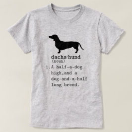 Funny Dachshund Dictionary Betekenis T-shirt