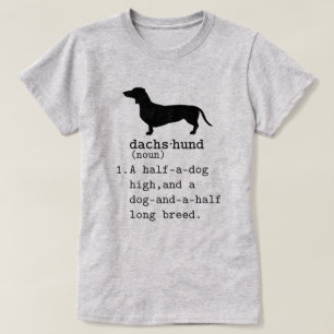 Funny Dachshund Dictionary Betekenis T-shirt