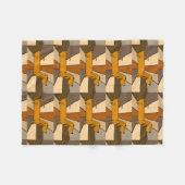 Funny Dachshund Dog Abstract Fleece Blanket (Voorkant (Horizontaal))