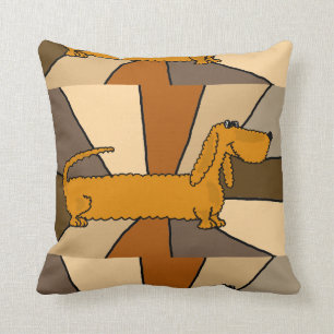 Funny Dachshund Dog Art Kussen