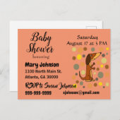 Funny Dachshund Dog Baby shower Uitnodiging Briefkaart (Voorkant / Achterkant)
