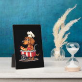 Funny Dachshund Dog Hotdog Sandwich Weenie Sausage Fotoplaat (Zijkant)