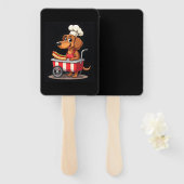 Funny Dachshund Dog Hotdog Sandwich Weenie Sausage Handwaaier (Voorkant en achterkant)