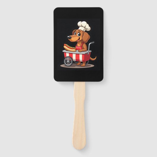 Funny Dachshund Dog Hotdog Sandwich Weenie Sausage Handwaaier (Voorkant)