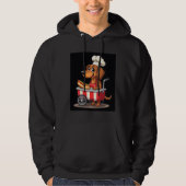 Funny Dachshund Dog Hotdog Sandwich Weenie Sausage Hoodie (Voorkant)