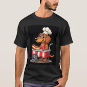 Funny Dachshund Dog Hotdog Sandwich Weenie Sausage T-shirt (Voorkant)