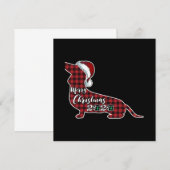 Funny Dachshund Dog Kerstmis Notitiekaartje (Voorkant / Achterkant)