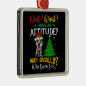 Funny Dachshund Dog Metalen Ornament (Rechts)