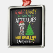 Funny Dachshund Dog Metalen Ornament (Links)