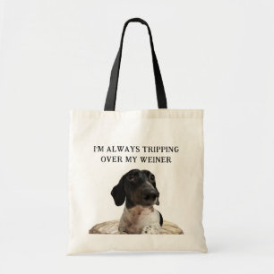 Funny Dachshund Dog   Overhalen van mijn Weiner Tote Bag