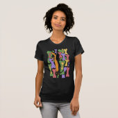 Funny Dachshund en Biscuits Abstracte kunst T-shirt (Voorkant volledig)