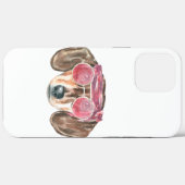 Funny Dachshund Face Hippie Dog Case-Mate iPhone Case (Achterkant (horizontaal))