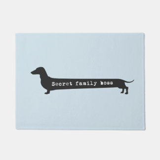 Funny Dachshund, geheime baas silhouette doormat Deurmat