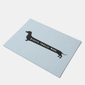 Funny Dachshund, geheime baas silhouette doormat Deurmat (Schuin)