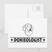 Funny Dachshund - Gladdeerd Briefkaart (Voorkant / Achterkant)
