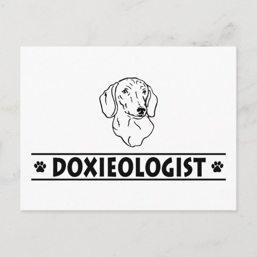 Funny Dachshund - Gladdeerd Briefkaart (Voorkant)