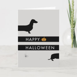 Funny Dachshund Halloween Kaart