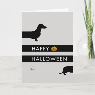 Funny Dachshund Halloween Kaart