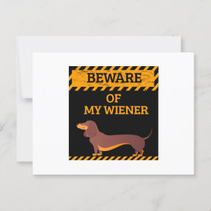 Funny Dachshund Hondenliefhebber Let op mijn Wiene Briefkaart