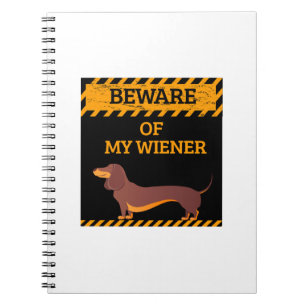 Funny Dachshund Hondenliefhebber Let op mijn Wiene Notitieboek