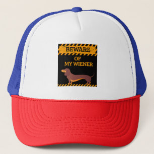 Funny Dachshund Hondenliefhebber Let op mijn Wiene Trucker Pet