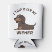 Funny Dachshund - ik heb mijn Wiener overvallen -  Blikjeskoeler (Voorkant)