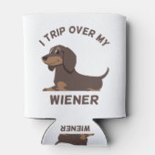 Funny Dachshund - ik heb mijn Wiener overvallen -  Blikjeskoeler (Achterkant)