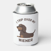 Funny Dachshund - ik heb mijn Wiener overvallen -  Blikjeskoeler (Blikje Achterkant)