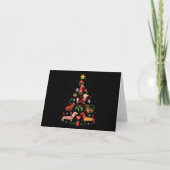 Funny Dachshund-kerstboom Bedankkaart (Voorkant)