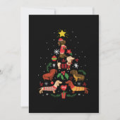 Funny Dachshund-kerstboom Bedankkaart (Voorkant)