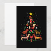 Funny Dachshund-kerstboom Bedankkaart (Voorkant / Achterkant)