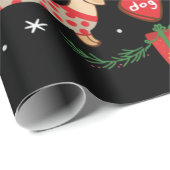Funny Dachshund-kerstboom Cadeaupapier (Rol Hoek)