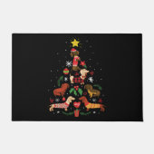 Funny Dachshund-kerstboom Deurmat (Voorkant)