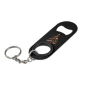 Funny Dachshund-kerstboom Mini Flessenopener (Voorkant Gekanteld)