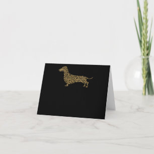 Funny Dachshund Leopard Gifts   Leopard Lovers Notitiekaartje