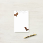 Funny Dachshund Lover Post-it® Notes (Op bureau)