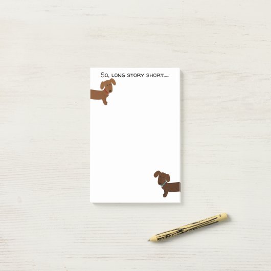 Funny Dachshund Lover Post-it® Notes (Op bureau)
