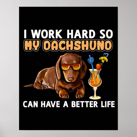 Funny Dachshund Lover Poster (Voorkant)
