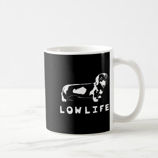 Funny Dachshund Low Life Shirt Koffiemok (Rechts)