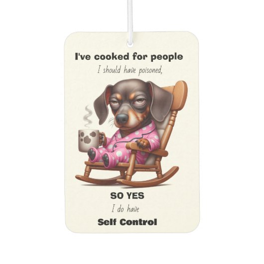 FUNNY DACHSHUND LUCHTVERFRISSER (Voorkant)