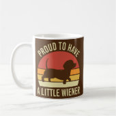 Funny Dachshund Mam Proud om een kleine vrouw te h Koffiemok (Links)